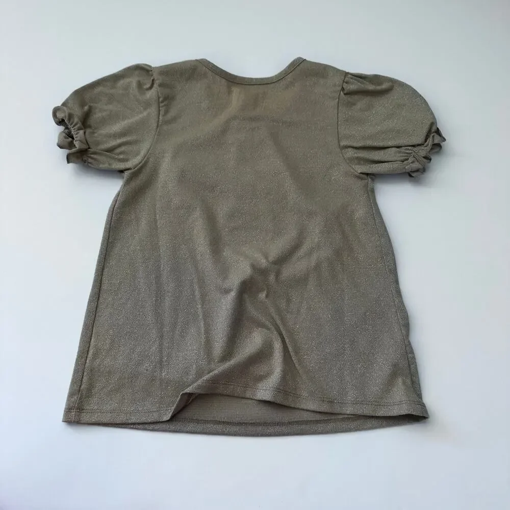 Peek short sleeve tee gold sparkle 4/5